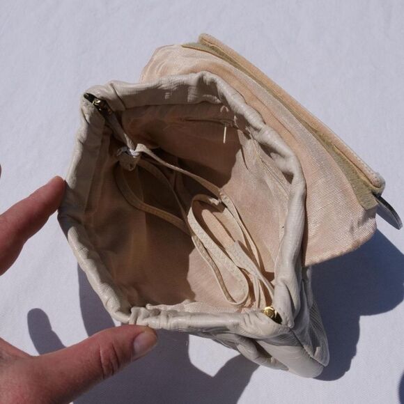 1980’s Patricia Smith Moon tan‎ leather clutch/shoulder bag - Picture 4 of 8